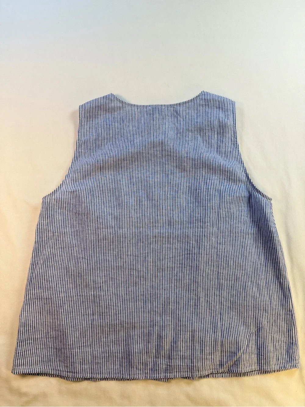 J Crew Sleeveless Button Front Linen Blend Top Medium NWOT